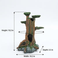 Realistic Driftwood Aquarium Cave Aquatic Tank Decorations, Hollow Tree Trunk Hideout Aquarium Ornaments, Breeding Nest for Aquatic and Reptile