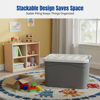 Large Capacity Storage Box Organizer Bin, Thickened Clothes Container, Home Toy Chest, With Casters