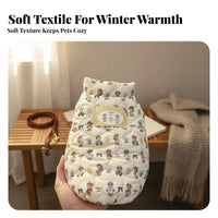 Thickened Winter Dog Coat Windproof Small Dog Winter Jacket Soft Lining for Young Dogs, Cold Weather, Daily Walks, Outdoor