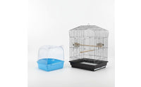 Easy to Install Enclosure Mount Bird Bath Transparent Cover Hanging Bird Bath Splash Guard Pet Accessory