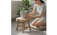 Multi-Use Succulent Display Stand Sturdy Wood Heart Plant Stand Rustic Design Wood Tray Riser Space Saving for Balcony, Garden, Entryway