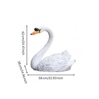 Buoyant Swan Sculpture Curved Neck Swan Pond Ornament Decorative Garden Decor for Pool