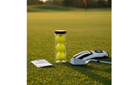 3 Pieces Gift Box Set Golf Ball Tube PC Material Golf Ball Storage Tube Portable Sports Gear with Lid