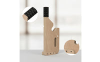 Anti-Slip Barbell Plate Changer with Rubber Handle Handheld Wooden Barbell Jack Easier Lever Premium for Weightlifters