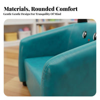 Soft Padded Cartoon Creature Sofa Chair Skin-Friendly Textile Toddler Lazy Sofa High-Density Sponge Cushion Upholstered Kids Armchair Ergonomic Design for Girls, Toddlers, Preschoolers, Playroom, Nursery, Kindergarten, Living Room
