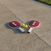 2 Pieces Beginner Pickleball Paddle Set with Balls Sturdy Pickleball Paddle with Balls Complete Racket Comfortable for Adults, Families, Recreational Play