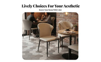 Light Luxury Design Upholstered Side Chair Soft Padding Household Furniture Comfortable Indoor Seating Ergonomic Backrest for Homeowners, Restaurant Owners, Interior Decorators, Dining Room, Kitchen, Reception Area, Home Office