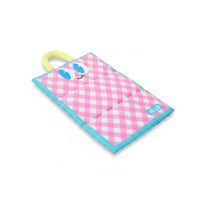 Checkered Waterproof Pet Mat Handle Loop Cushioned Resting Pad