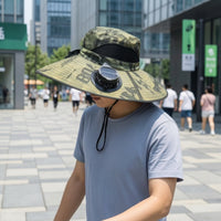 Breathable Solar Fan Hat Mesh Hat with Solar Fan Sun Protection Cap Portable for Fishing