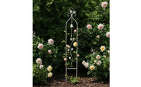 Metal Trellis with Bell Antique-Evocative Metal Trellis Floor-Standing Garden Obelisk for Gardeners, Patio, Balcony