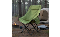 Easy Setup High Back Camping Chair Ergonomic Design High Back Folding Chair Stable Structure Breathable Material for Artists, Fishermen, Fishing, Backyard