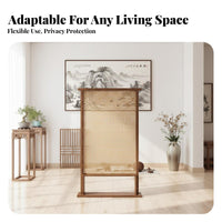Modern Minimalist design Freestanding Woven Partition Foldable Design Room Divider Semi-Private Privacy Screen long-lasting for closed office Managers, Content Creators, Entrance Hall, Studio Apartment, Restaurant, virtual Conferencing