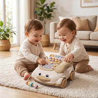 Musical Telephone Toy Car Interactive Toy Phone with Piano Keys Play Phone Push-Along Play Keys Sensory for Toddlers, Playroom