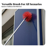 Multi-Purpose Telescopic Cleaning Brush Wet and Dry Use Extendable Pole Brush Stay Away from the Ladder Wall Washing Mop Soft Bristles for Shop Owners, Homeowners, Cleaners, Storefronts, High Walls, Outdoor, Ceilings