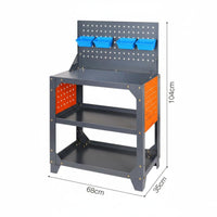 High Load Capacity Heavy Duty Tool Cart Thickened Steel Plate 3 Tier Rolling Tool Cart Long-Lasting Construction 3-Tier Rolling Trolley Spacious Storage for Technicians, DIY Enthusiasts, Garage, Warehouse, Repair Shop, Job Site
