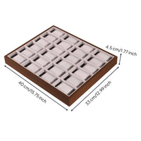 Open-Top Padded Watch Display Tray Rectangular clothLined Watch Tray