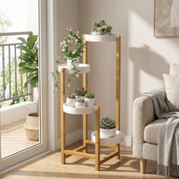 Plant Stand with Trays Staggered Rack Modern for Small Areas, Balcony