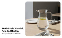 Food Grade Material Plastic Water Pitcher with Lid Shatterproof Plastic Pitcher with Lid Long-Lasting for Families, Kitchen, Dining Table