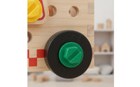 Wooden Truck Tool Set Fine Motor Skills Wooden Tool Truck Toy Built-in Storage Pretend Repair for Preschoolers, Young Children, Kindergarten