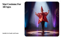 Gleaming Christmas Star Costume Shiny Star Costume Loose Fit Performance Outfit Festive for Adults, Dress-up, Parent-Child Activity