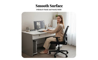 Light Luxury design Single-Drawer Study Desk Modern Design Writing Table Multifunctional Computer Station Minimalist Aesthetic for Students, Adults, Home Workers, Bedroom, Dorm Room