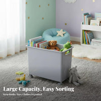 Underbed Storage Box with Wheels Multifunctional Storage Container with Wheels Space Saving Under Desk Organizer for Living Room, Bedroom, Washroom