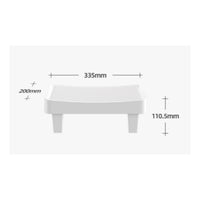 Non-Slip Cat Litter Step with Ribbed Surface Rectangular Litter Box Step Board Easy to Clean Low-Height for Cats