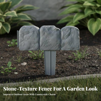 Plastic Ground Stake Fence Weather-Resistant for Gardeners, DIY Enthusiasts