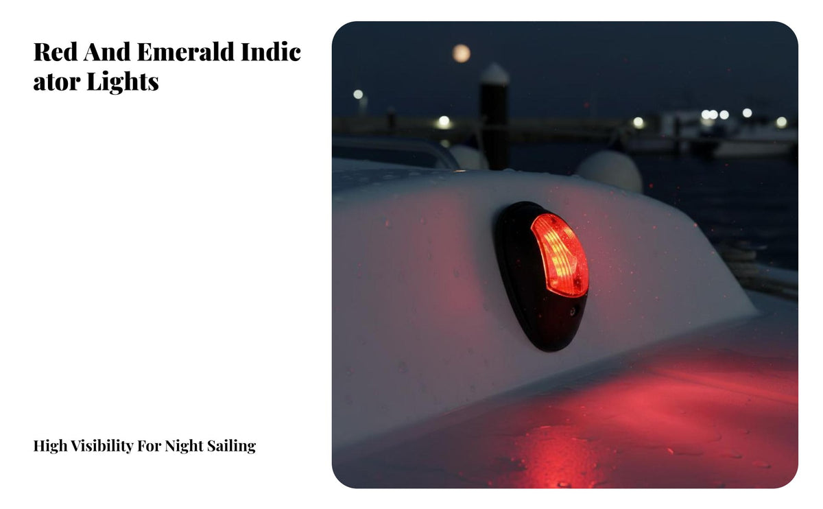 LED Boat Navigation Light Low Power Consumption LED Port and Starboard Light Easy Installation Vehicle Lighting for Fishermen, Yachts, Sailboats