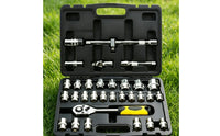 Ratchet and Socket Set Organized Socket Wrench Toolkit Strong Grip Mechanics Tool Set with Hard Shell Case for Amateur Mechanics, Garage, Workshop