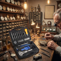 Watch Repair Kit Complete Watch Tool Set with Case Comprehensive for Watchmakers, Collectors, Strap Adjustment, Home Workbench