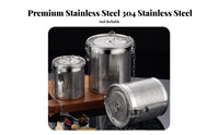 Stainless Steel Seasoning Basket Secure Locking Lid Seasoning Infuser Basket Soup Stock Infuser Attached Chain with Hook