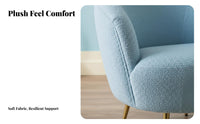 Light Luxury aesthetic Upholstered Barrel Chair Plush Upholstery Living Room Furniture space-saving Footprint Indoor Seating Wrap-Around Backrest for Hospitality Managers, Interior Designers, Bedroom, Lounge Area, Apartment, Nursery