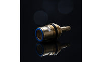 Splined Faucet Valve Quick Opening Brass with Ceramic Disc Long-Lasting Faucet Valve Core Smooth for Plumbers