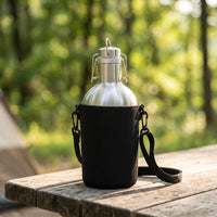 Beer Growler Stainless Steel Bottle with Swing-Lock Lid Insulated Bottle Double-Walled Leakproof for Campers, Parties, Camping