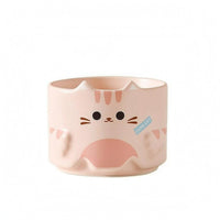 Cartoon Ceramic Kitten Mug Paw Details Kitten Coffee Mug Side Handle Tableware Open-Top Top