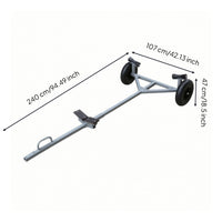 Hand Pull Boat Trailer Portable Inflatable Boat Trailer Easy Assembly for Anglers, Beach, Marina