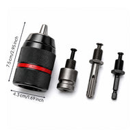 Self-Locking Drill Chuck Knurled Self-Locking Sturdy chuckDuty Tool for Machinists