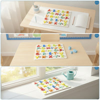 Early Learning Board with 3D Pieces Educational Puzzle Board Sensory Wooden Puzzle Fine Motor for Preschoolers