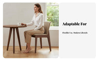 Nordic Design Upholstered Sloping-Back Chair Ergonomic Backrest Upholstered Side Chair Long-Lasting Construction Seating Furniture Stable Legs for Hospitality Business Owners, Homeowners, Interior Designers, Dining Room, Restaurant, Balcony, Kitchen