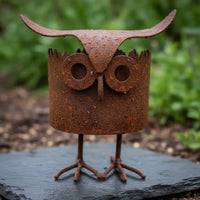 Bird Planter Weathered Bird Garden Statue Weather Resistant Plant Pot with Drainage Hole for Patio, Tabletop