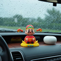 Shaking Head Car Doll Adorable Design Adorable Vehicle Dashboard Figure Adorable Design Deity of Prosperity Bobblehead for Office Desk