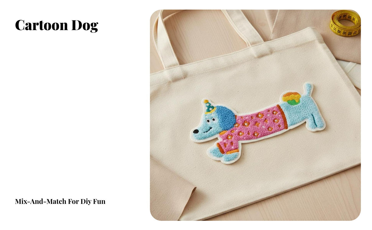 Chinese Design Embroidery Applique DIY Crafting Round Decorative Embroidery Piece Upcycle Friendly Split Circle Floral Applique for Kids, Bags