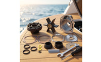 Water Pump Repair Kit Marine Water Pump Kit with Housing Outboard Stern Drive for Boat Owners, Engine Maintenance