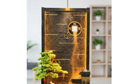 LED Water Feature Waterfall Feng Shui Design Rockery Landscape Waterfall Humidifying Unit Humidifier Floor Standing Water Feature for Business Owners