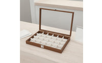 Multiple Compartments Wooden Jewelry Box Wood Grain Finish Compartment Jewelry Box Dust Protection Personal Storage Velvet Velvet-Lined Interior for Dresser, Vanity, Bedroom