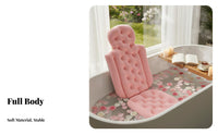 Bathtub Backrest Pillow Soft & Comfortable Padded Bath Lounger Spa Bathtub Lounger Additional Thick Cushioning Anti-Slip Tub Mat