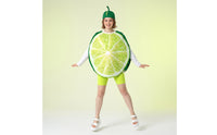 Lime Costume One-Size-Fits-Most Lime Outfit with Hat Cape-Style for Cosplayers
