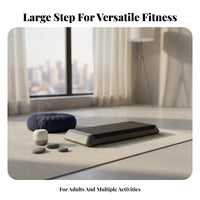 Aerobic Step Deck Non-Slip Surface Aerobic Exercise Step Deck Construction Adjustable Workout Stepper for Beginners, Home, Gym