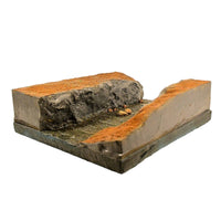 Terrain Model Kit Textured Model Diorama Scenery Material Pack Rugged Miniature Bases for Tabletop Displays